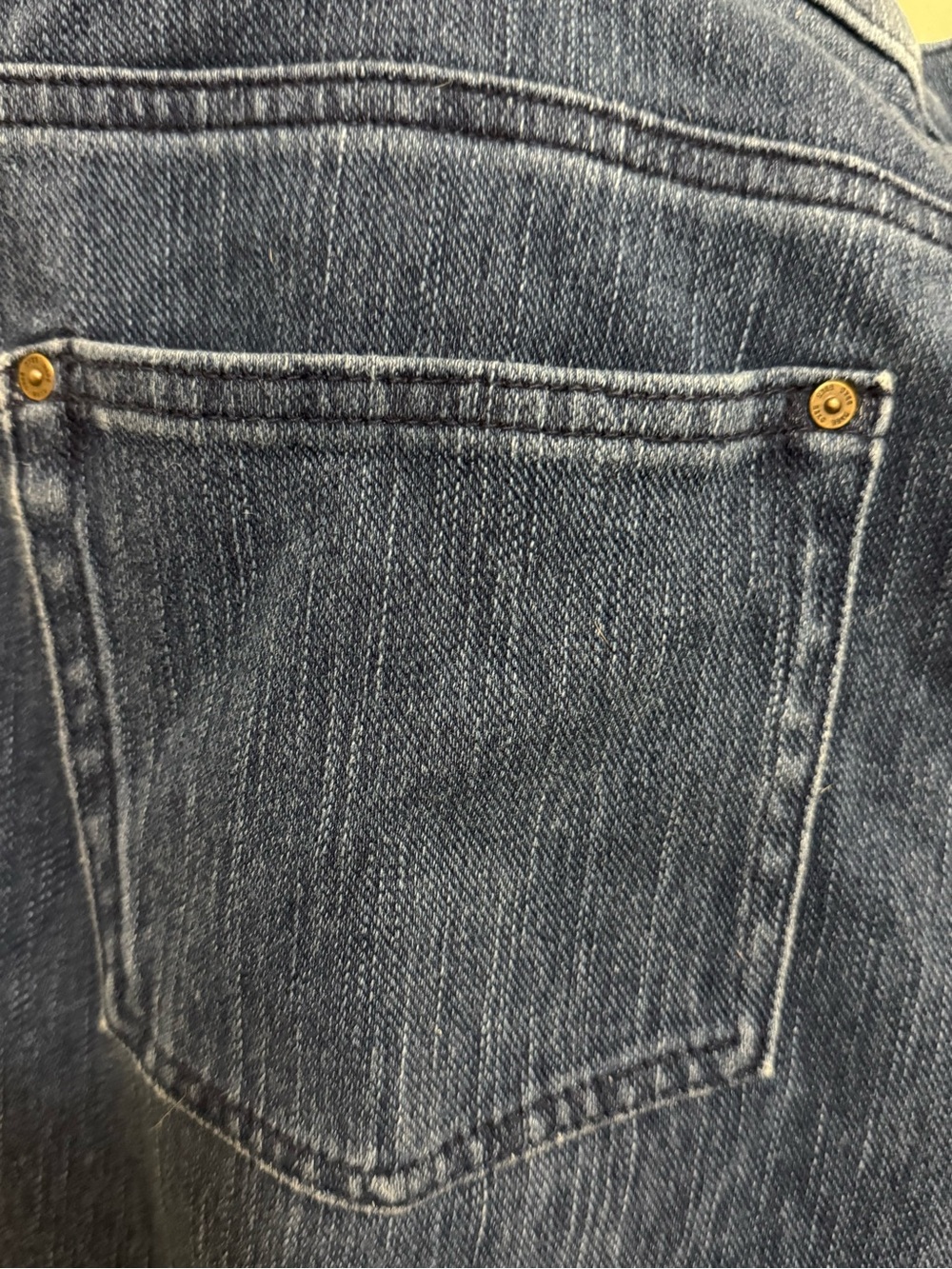 Belle by Kim Gravel Pull On Straight-Leg Jeans in Has Button No Zipper - Picture 6 of 7